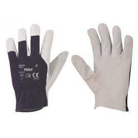 3Kamido /ARDON Work Gloves Made of Goatskin, Goat Leather, Garden Gloves, Construction Gloves, Pony, Sizes 7-10, Soft and Comfortable to Wear and Work, CE, CAT II, EN 388 (1, 9 Size)