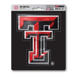 FANMATS 62839 Texas Tech Red Raiders 3D Decal Sticker