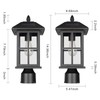 Diyel Solar Outdoor Post Light Fixture, Dusk to Dawn Exterior
