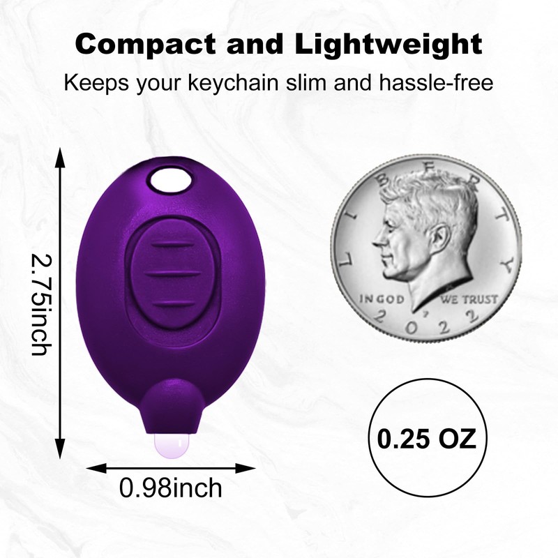 Klumuke Mini UV Keychain Flashlight, LED Black Light, Portable Small