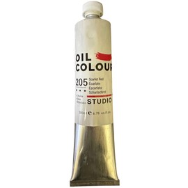 Artist Quality Oil Paint, Color 205 Scarlet Red, 200 ml Tube, ASTM D4236