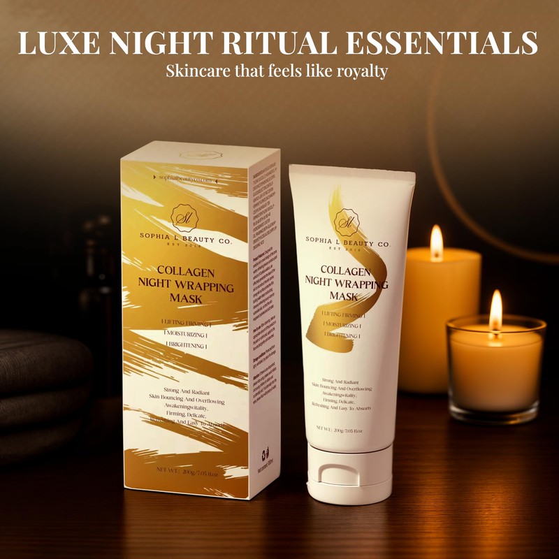 Sophia L Beauty Co. Collagen Night Wrapping Mask – Moisturizing
