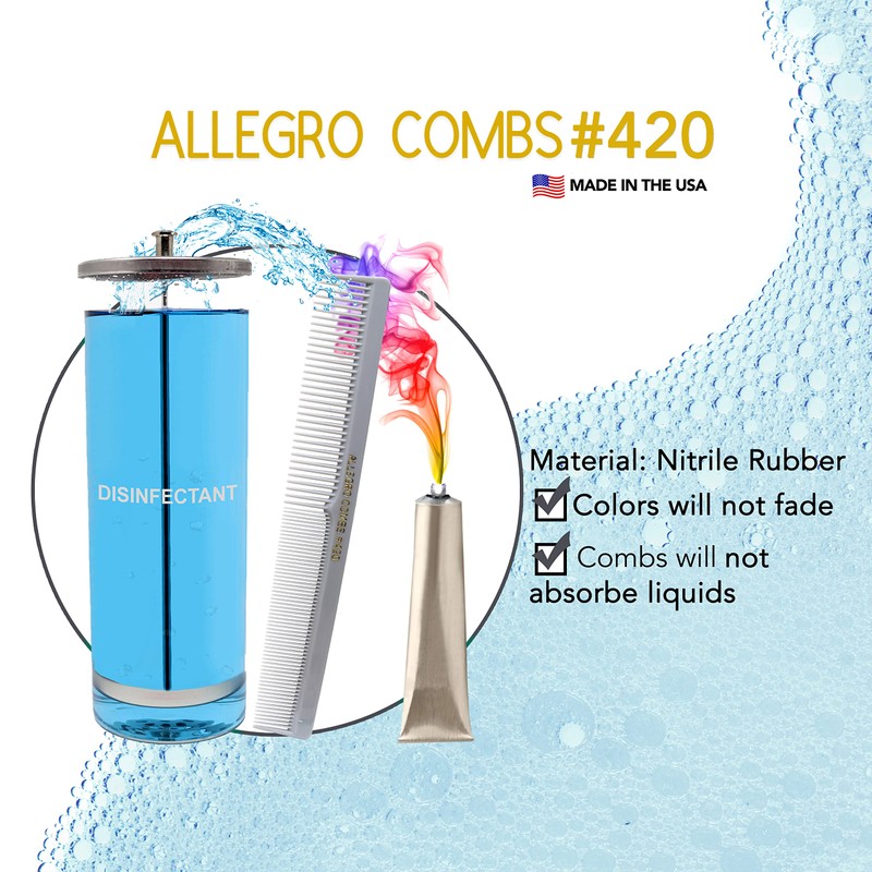Allegro Combs 420 Hair Stylist and Barbers set hair cutting