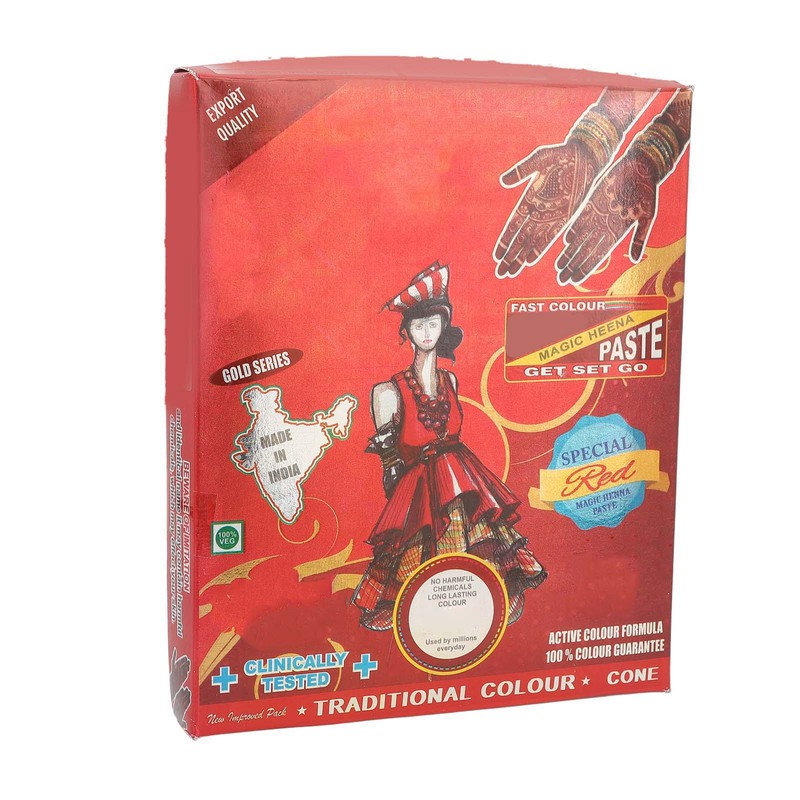 12pcs 0.9oz Temporary Tattoo Paste Red Professional Waterproof Safe DIY