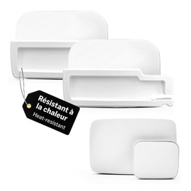 Generico Universal White Holder for Telepedaggio Compatible with Kapsch TRP-4010. Car Holder, Two Pieces (White)