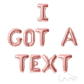 I Got a Text Banner for Love Island Themed Bachelorette Party Decorations,16inch,Rose Gold