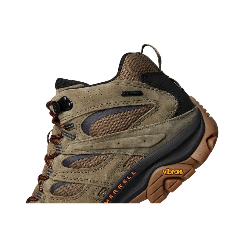 Merrell Men's Moab 3 Mid Waterproof Hiking Boot, New Olive/Gum,