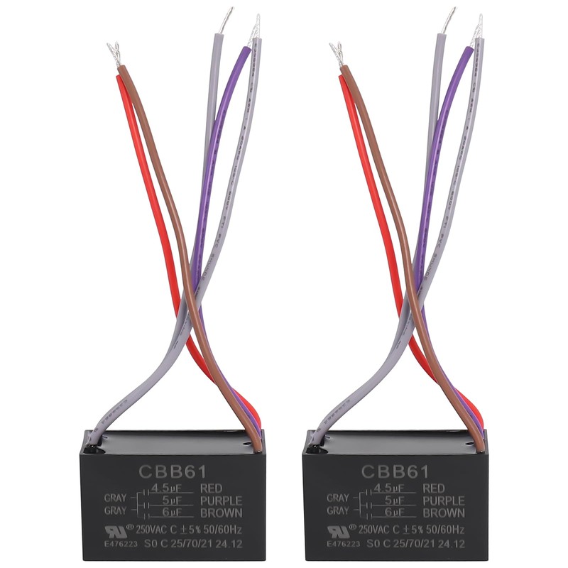 Podoy Ceiling Fan Capacitor CBB61 5 Wire for Compatible with