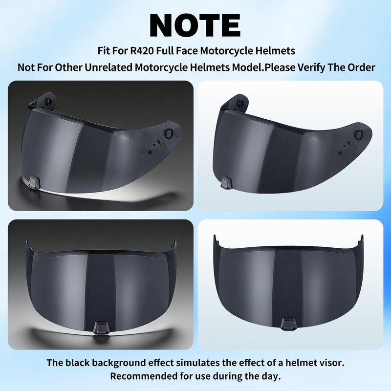 VCOROS R420 Helmet Shield -R420 Motorcycle Helmet Visor Face Shield