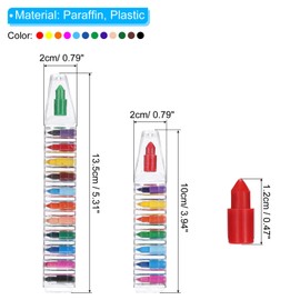 PATIKIL Stacking Crayons, 8 Pack 8 & 12 Colors Stackable Buildable Rectangle Drawing Crayons for Home Office Party Art Craft Supplies Drawing Learning