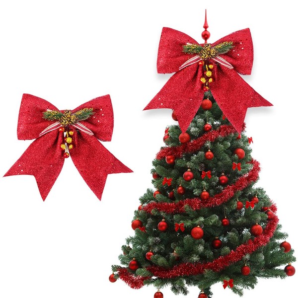 Christmas Tree Bows Red Bows for Christmas Tree Large Christmas