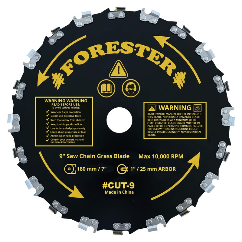 Forester Chainsaw Brush Cutter Blade + File Set - 9in