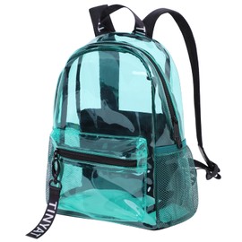 TINYAT Holographic transparenter Mehrfarbenrucksack superweiche PVC-Mädchenmode Rucksack Unisexeinkaufsabendessen Datierung, T9051
