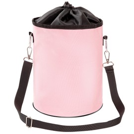 AFUOWER Clothespin Bag Holder Hanging Clothespin Bag with Hooks Large capacity Clothespin Storage Organizer for Clothesline Outdoor (Pink)