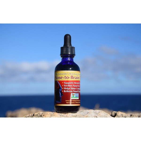 Dr. Arenander's BrainGain Formulas Organic Nose-to-Brain Ayurveda Nasya Oil - Supports Mental Clarity - Relieves Nasal Dryness - Promotes Restful Sleep – Supports Immune System – Relieves Jet Lag