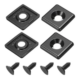 MECCANIXITY 4Pcs 4040 EU Standard T-Slot 9mm Hole Dia Aluminum Extrusion End Cap 40x40mm/1.57x1.57in Black for Fish Tank Rack, Storage Rack with Push-in Fastener
