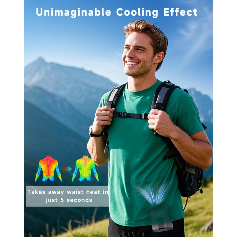 JKBOOM - Clip portátil para ventilador de cintura, color gris