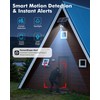 4G LTE Cellular Solar Security Camera Wireless Outdoor, 4 Lens
