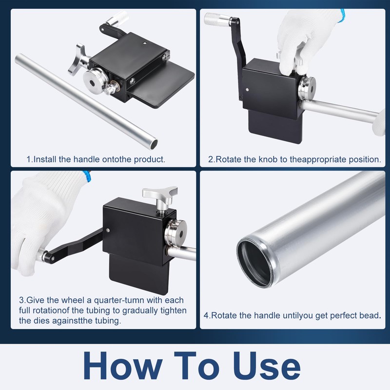Bead Roller Tube Pipe Tubing Beader Tool for Intake and