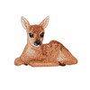Natural Fawn - Deer - Laying Down - Embroidered Iron