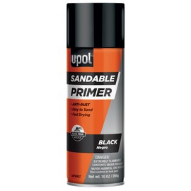 U-POL Sandable Primer, Fast-Drying, Durable & All-Purpose Primer Spray With Anti-Rust Technology, Black