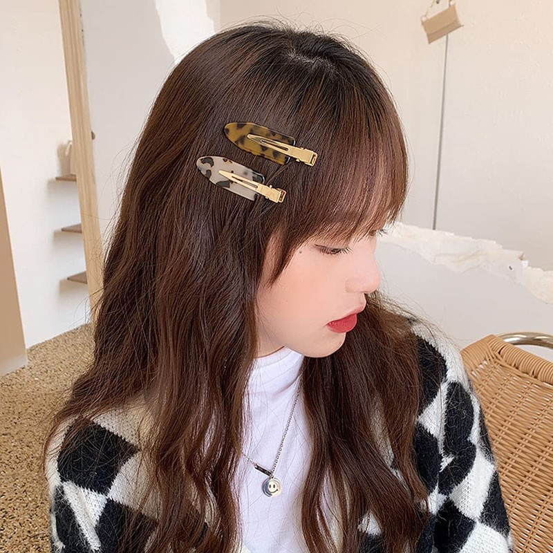 shefun JP259 Traceless Bangs Clip, Tortoise Shell Style, Set of