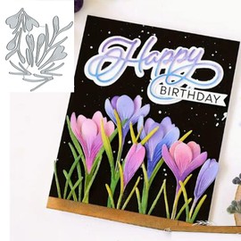 Orchid Flower Leaf Metal Die Cuts,Spring Flower Leaf Cutting Dies Cut Stencils DIY Scrapbooking Decorative Embossing Paper Scrapbooking Card Making