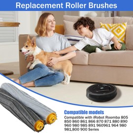 Roller Brushes for Roomba 805 850 860 861 866 870 871 880 890 960 980 985 891 960 961 964 980 981,800 900 Series Vacuum Cleaners 2 Pack