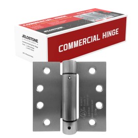 JELOSTONE 3 Pack - 4.0"x4.0" Self Closing Reversible Door Hinge - Heavy Duty Commercial Spring Door Hinge - UL Listed with Complete Installation Hardware (Satin Chrome)