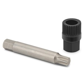 Alternator Pulley Wrench Set, 33 Teeth Spline Socket Drill, Car Alternator Pulley Removal Tool with Socket Shaft Bit