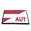 Austrian Diagonal AUT Flag Tactical Airsoft PVC Velcro Emblem Badge