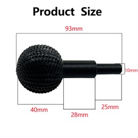 Ball Gouge for Wood Carving, Ball Grinding Head for Wood Carving and Sanding, Spherical Cutters, Diameter 40 mm Ball Rasp (Black)