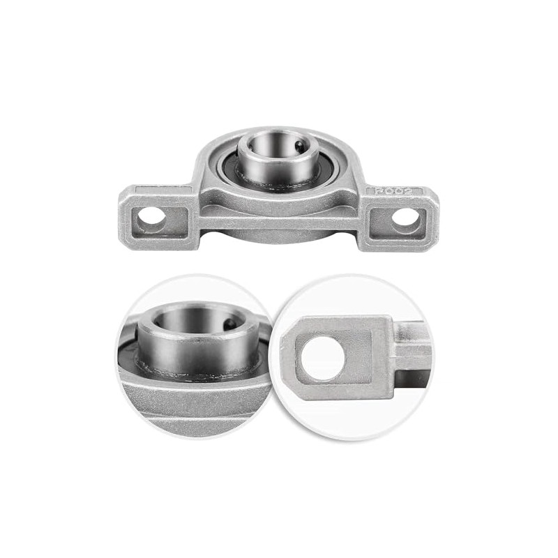 HOOWDAMY 2pcs KP002 15mm Inner Diameter Bore Bracket Pillow Block