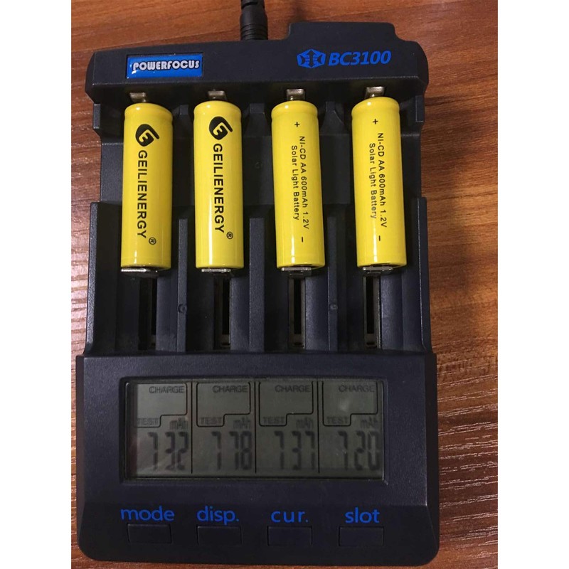 GEILIENERGY Solar Light Batteries AA Ni-Cd AA 600mAh 1.2V Rechargeable