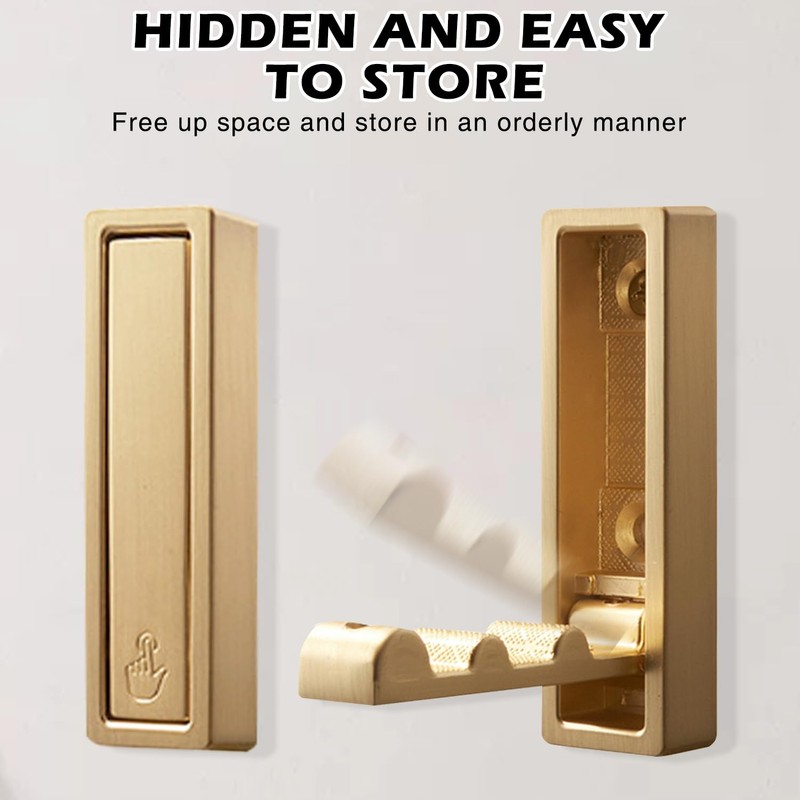 atnayo 2 Packs Door Hooks, Folding Wall Hook, Robe &