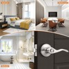 Probrico Privacy Door Levers Interior Door Handles Levers, Wave Style