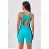 Halcurt Women's Boyleg One Piece Swimsuit Boyshort Racerback Athletic Bathing