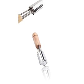 Honwor Stainless Steel Mini Cookie Cutters and Vegetable Cutter Shapes with Stamps - Versatile Baking and Food Decorating Set（Star Shape）