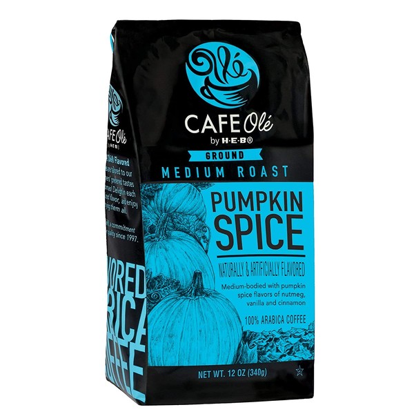 HEB Cafe Ole Ground Coffee 12oz Bag (Pack of 3) (Fall Spice)