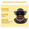 wonuu Black Rubber Duck Car Ornaments Dashboard Decorations for Car