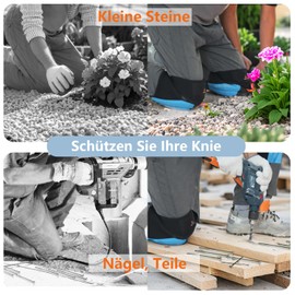 Professional knee pads garden, knee pads work on knees, knee protection gardening for household, construction site, floor layers, renovation, garden, tiling, laminate, durable double straps
