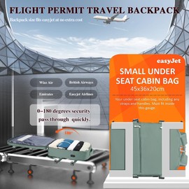 WOUIYO for Easyjet Underseat Cabin Bag 45x36x20 New Easyjet Cabin Luggage Large Travel Backpack Rucksack Cabin Size Carry on Hand Luggage Bag for Women Men