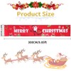 BANDQ Large Merry Christmas Banner,Xmas Sign with Snowman Xmas Tree