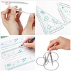 SAHENITEANA 8 Pcs Math Compass Rulers and Protractors Set, Geometry