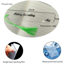 Acrylic Bookmarks, Motivational Clear Bookmark, Inspirational Book Marks with Tassels, Book Mark for Women, Kids, Adult, School, Home (May)