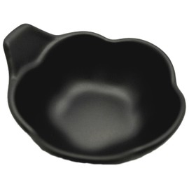 Lucky Star Melamine Plastic Dipping Plates Sauce Dishes, 4-1/2“ X 1-1/2" H, Capacity: 6 Ounce, Black, 10-pcs