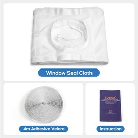 LOVIGA Universal Door Seal for Mobile Air Conditioners and Drogers, 100% Door Seal for Air Conditioners for Max 5.9 Inches