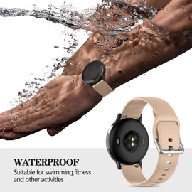 20mm Watch Bands Compatible with Garmin Vivoactive 5 Band,10 Pack Soft Sport Strap for Garmin Venu/Venu Sq/Venu Sq 2/Venu 2 Plus/Vivoactive 3/Vivoactive 3 Music/Forerunner 165/55/245 Music for Women