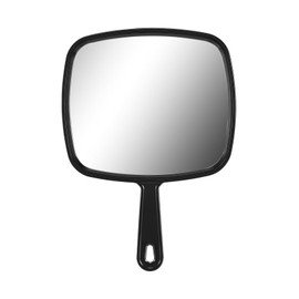 OMIRO 12.4" L x 9" W Hand Mirror, All Black Handheld Mirror with Handle