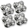 Pro 4 Shaver Replacement Heads for Skulls Pitbulls Series,Gold PRO/Silver